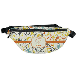 Swirly Floral Fanny Pack - Classic Style (Personalized)