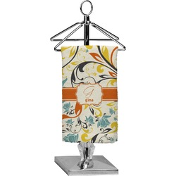 Swirly Floral Finger Tip Towel - Full Print (Personalized)