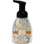 Swirly Floral Foam Soap Bottle - Black (Personalized)