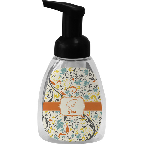 Custom Swirly Floral Foam Soap Bottle (Personalized)