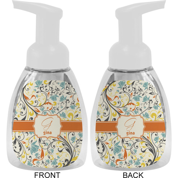 Swirly Floral Foam Soap Bottle Approval - White