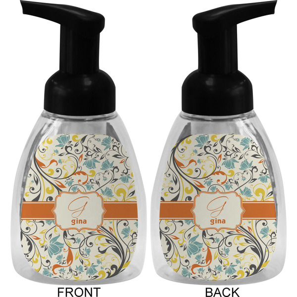 Swirly Floral Foam Soap Bottle (Front & Back)