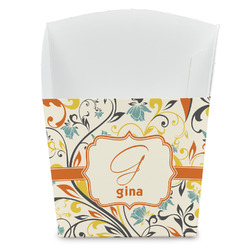 Swirly Floral French Fry Favor Boxes (Personalized)