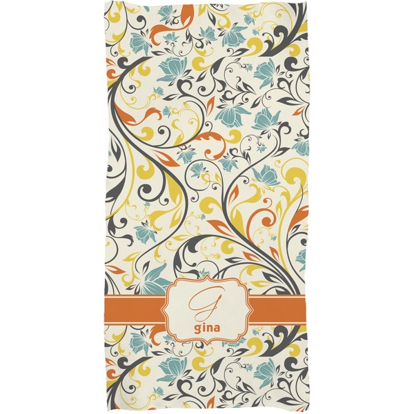 Swirly Floral Full Sized Bath Towel - Apvl