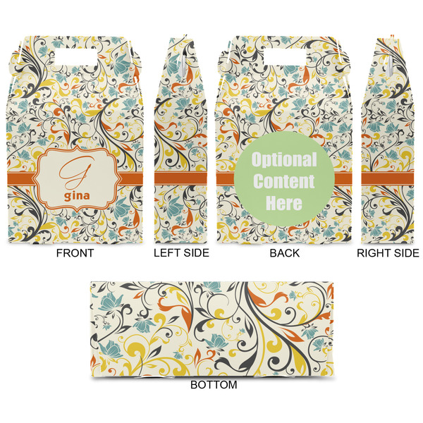 Swirly Floral Gable Favor Box - Approval