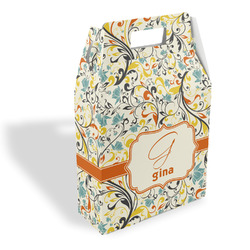 Swirly Floral Gable Favor Box (Personalized)