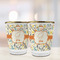 Swirly Floral Glass Shot Glass - with gold rim - LIFESTYLE