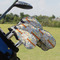 Swirly Floral Golf Club Cover - Set of 9 - On Clubs
