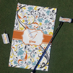 Swirly Floral Golf Towel Gift Set (Personalized)