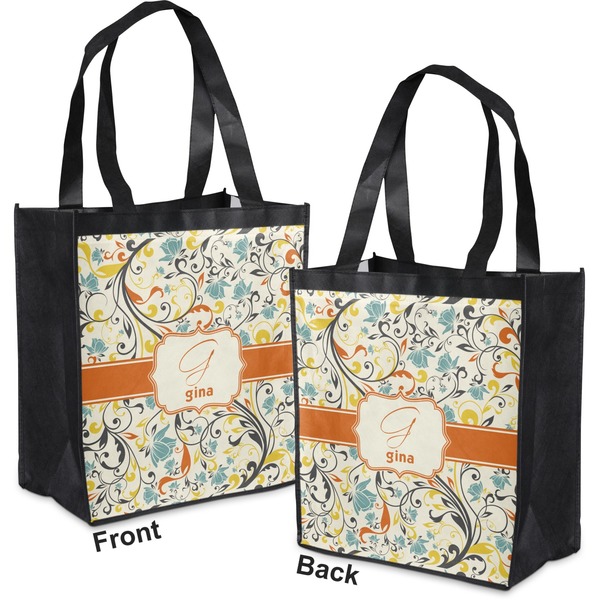 Swirly Floral Grocery Bag - Apvl