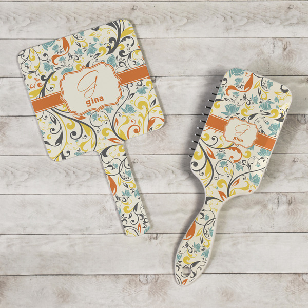 Swirly Floral Hand Mirrors - In Context