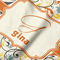 Swirly Floral Hooded Baby Towel- Detail Close Up