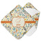 Swirly Floral Hooded Baby Towel (Personalized)