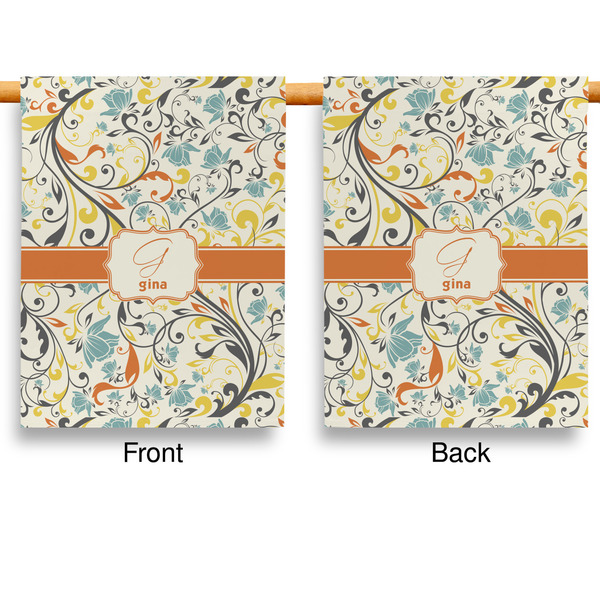 Swirly Floral House Flags - Double Sided - APPROVAL