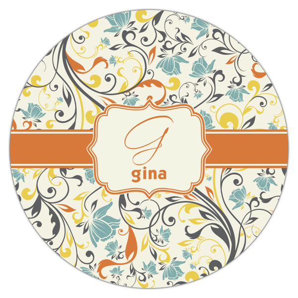 Swirly Floral Icing Circle - Large - Single