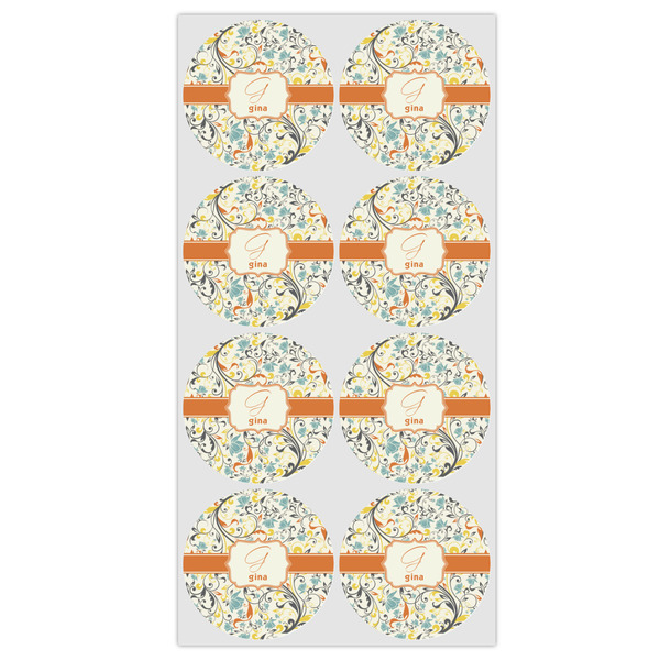 Swirly Floral Icing Circle - Medium - Set of 8