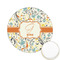 Swirly Floral Printed Cookie Topper - 2.15" (Personalized)