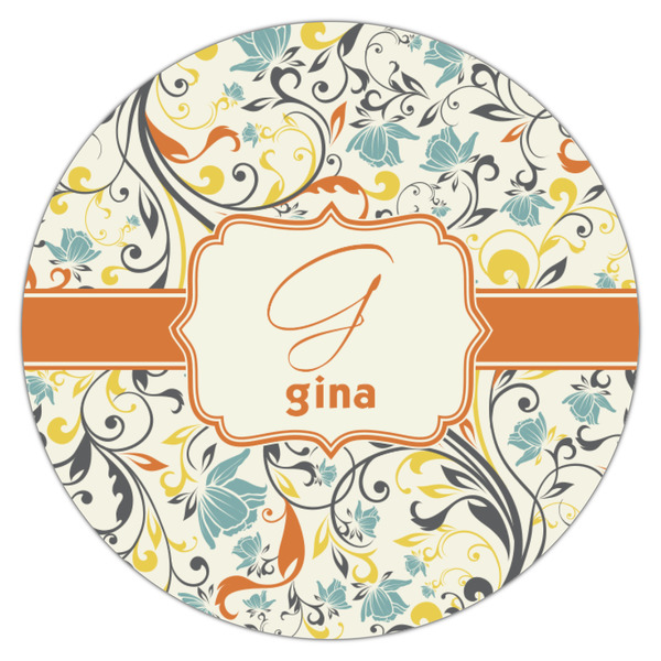 Swirly Floral Icing Circle - Small - Single