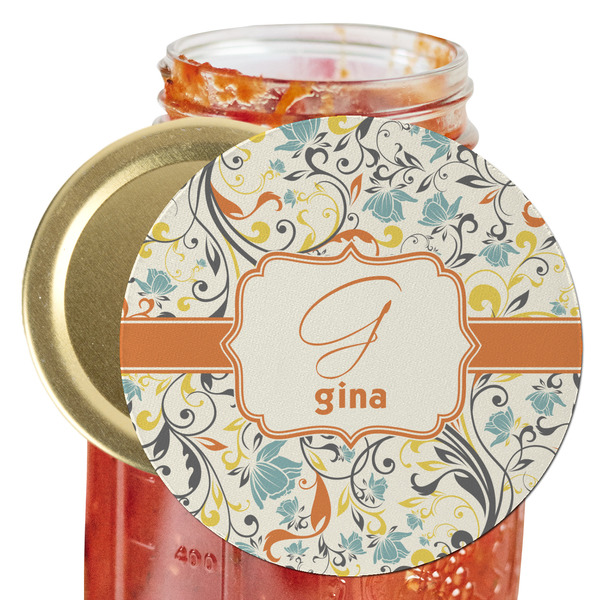 Custom Swirly Floral Jar Opener (Personalized)