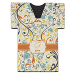 Swirly Floral Jersey Bottle Cooler (Personalized)