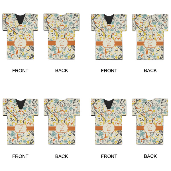 Swirly Floral Jersey Bottle Cooler - Set of 4 - APPROVAL