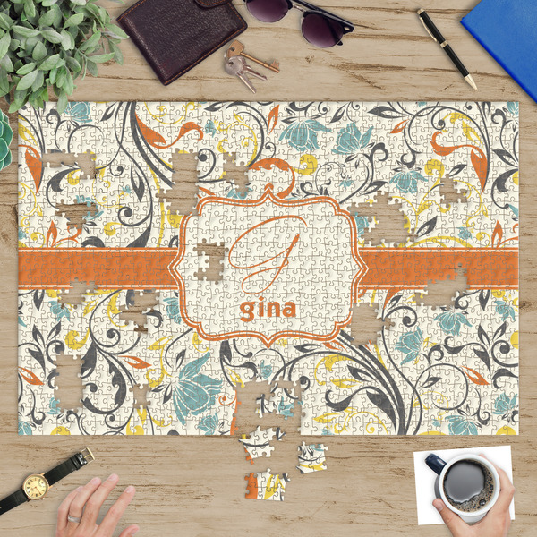 Swirly Floral Jigsaw Puzzle 1014 Piece - In Context