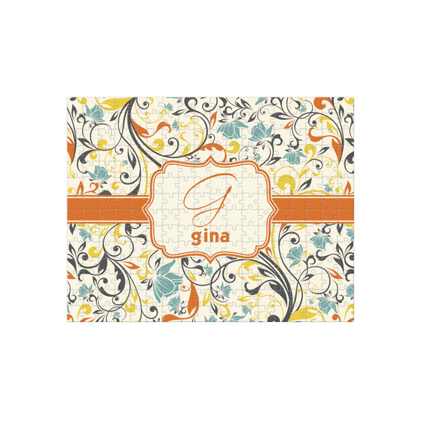 Custom Swirly Floral 252 pc Jigsaw Puzzle (Personalized)