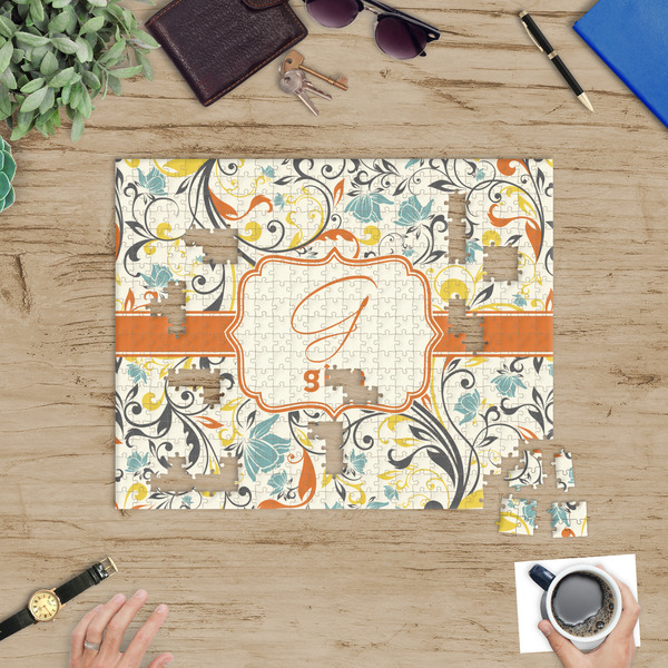 Swirly Floral Jigsaw Puzzle 500 Piece - In Context