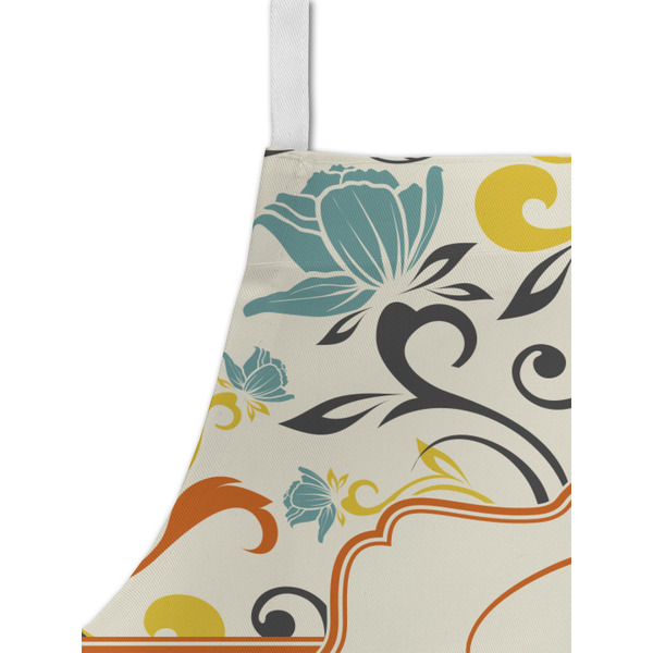 Swirly Floral Kid's Aprons - Detail