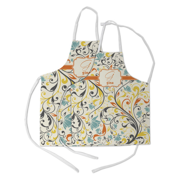 Swirly Floral Kid's Aprons - Parent - Main
