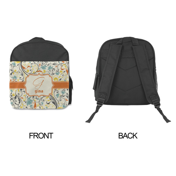 Swirly Floral Kid's Backpack - Approval