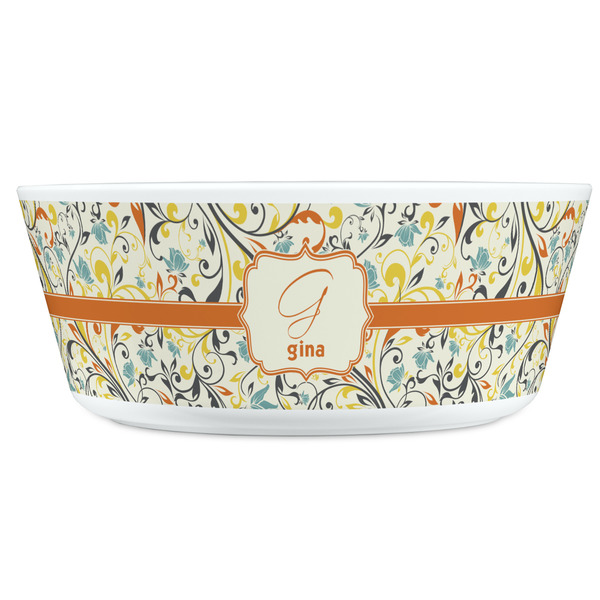 Swirly Floral Kids Bowls - FRONT