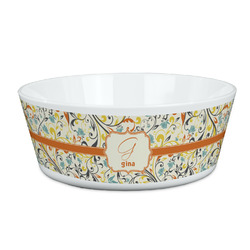 Swirly Floral Kid's Bowl (Personalized)