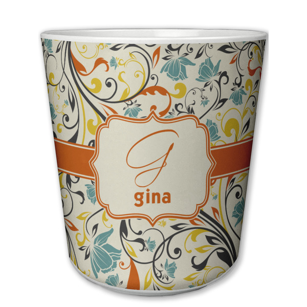 Custom Swirly Floral Plastic Tumbler 6oz (Personalized)