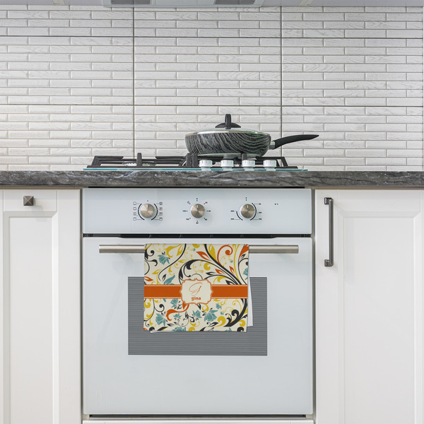 Swirly Floral Kitchen Towel - Poly Cotton - Lifestyle