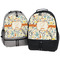Swirly Floral Large Backpacks - Both