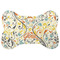 Swirly Floral Bone Shaped Dog Food Mat (Personalized)