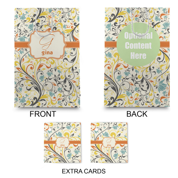 Swirly Floral Large Gift Bag - Approval