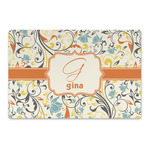 Swirly Floral Large Rectangle Car Magnet (Personalized)