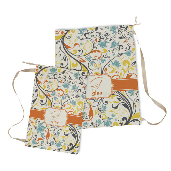 Swirly Floral Laundry Bag - Both Bags