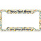 Swirly Floral License Plate Frame - Style A