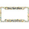 Swirly Floral License Plate Frame (Personalized)