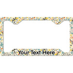 Swirly Floral License Plate Frame - Style C (Personalized)