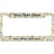 Swirly Floral License Plate Frame Wide