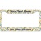 Swirly Floral License Plate Frame - Style B (Personalized)
