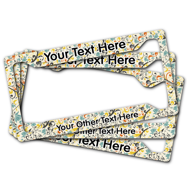 Swirly Floral License Plate Frames - (PARENT MAIN)