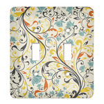Swirly Floral Light Switch Cover (2 Toggle Plate)