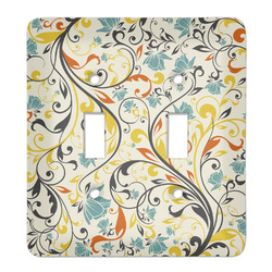 Swirly Floral Light Switch Cover (2 Toggle Plate)