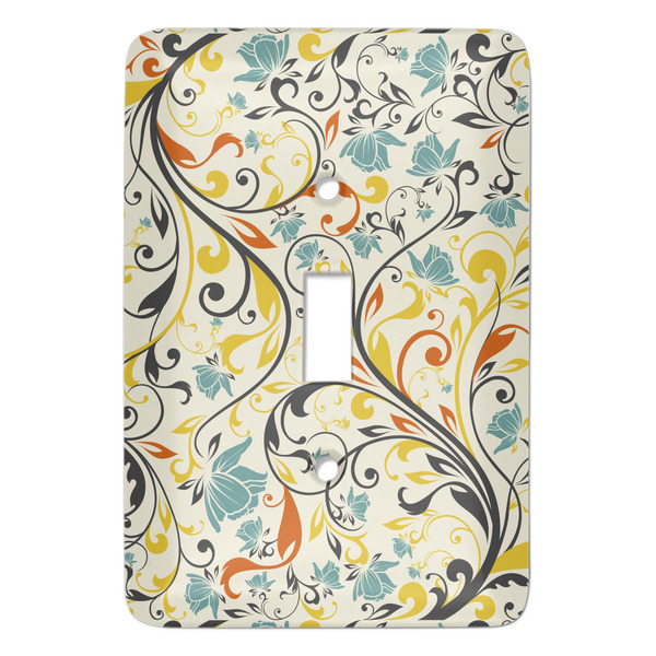 Custom Swirly Floral Light Switch Cover