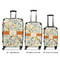 Swirly Floral Luggage Bags all sizes - With Handle